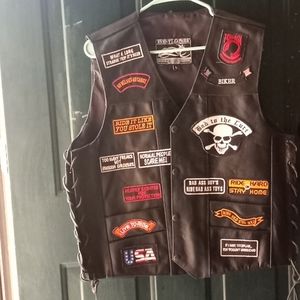 Leather riding vest